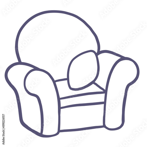 sitting on a chair Couch Illustration Doodle Sketch Drawing