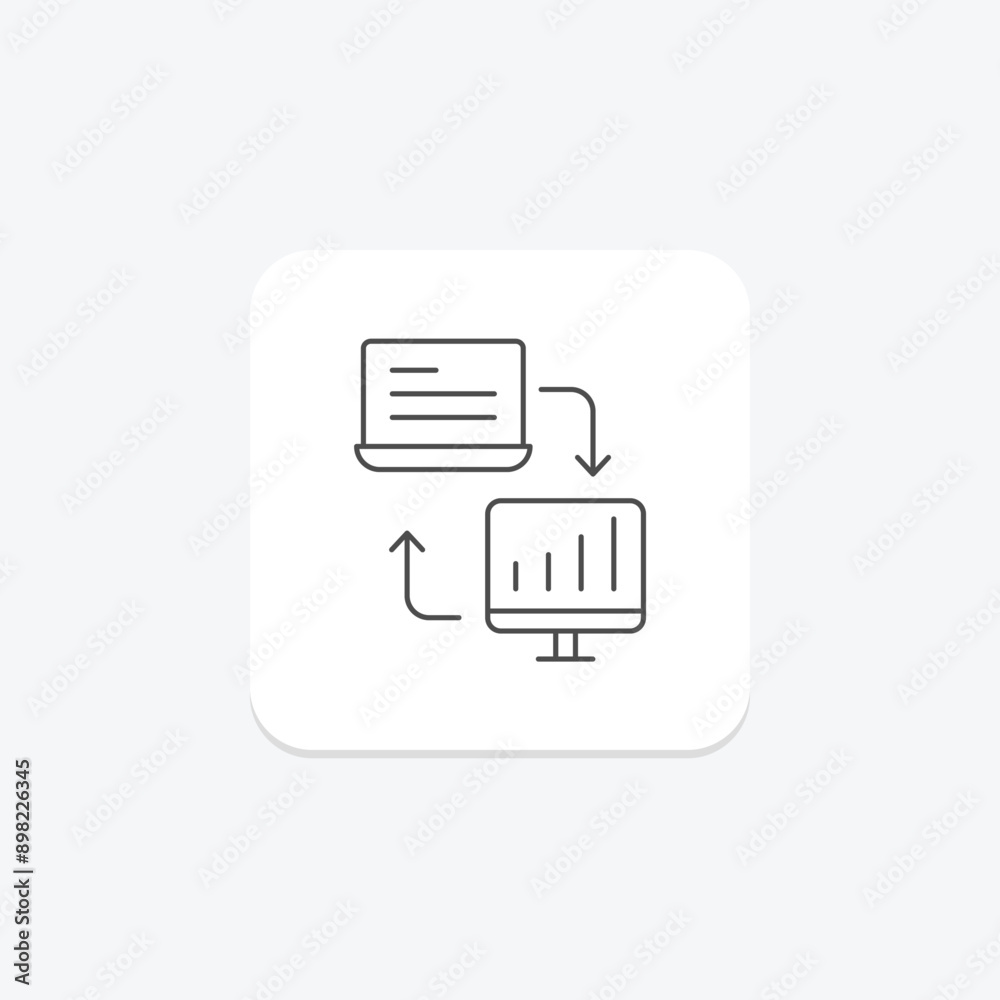 Data Exchange thinline icon , vector, pixel perfect, illustrator file Data Exchange thinline icon , vector, pixel perfect, illustrator file
