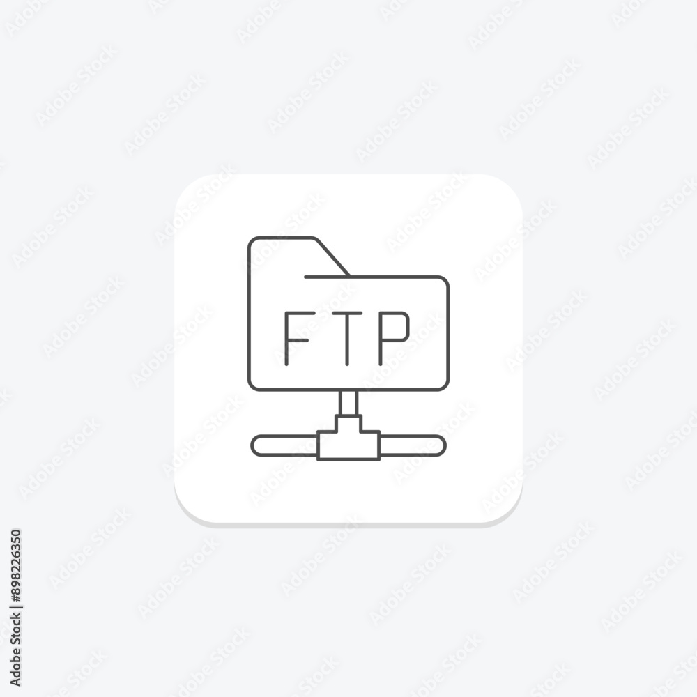Ftp Connection thinline icon , vector, pixel perfect, illustrator file