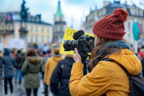 Activists protesting for climate action