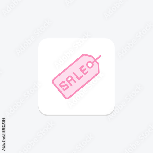  Sale Tag duotone line icon , vector, pixel perfect, illustrator file
