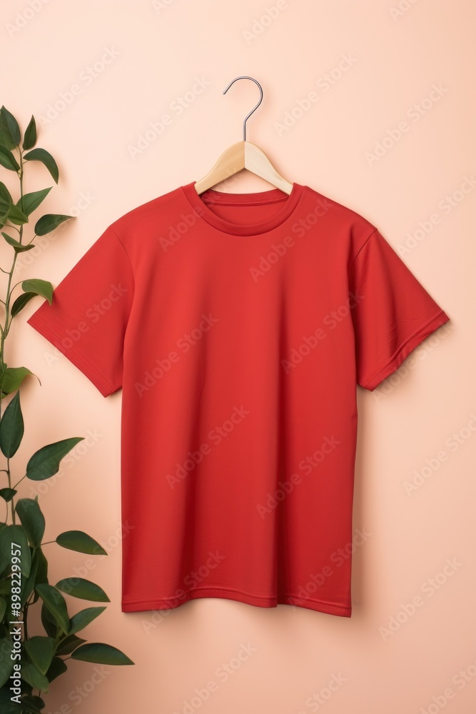 T-shirt red mockup sleeve. T-shirt red mockup sleeve.