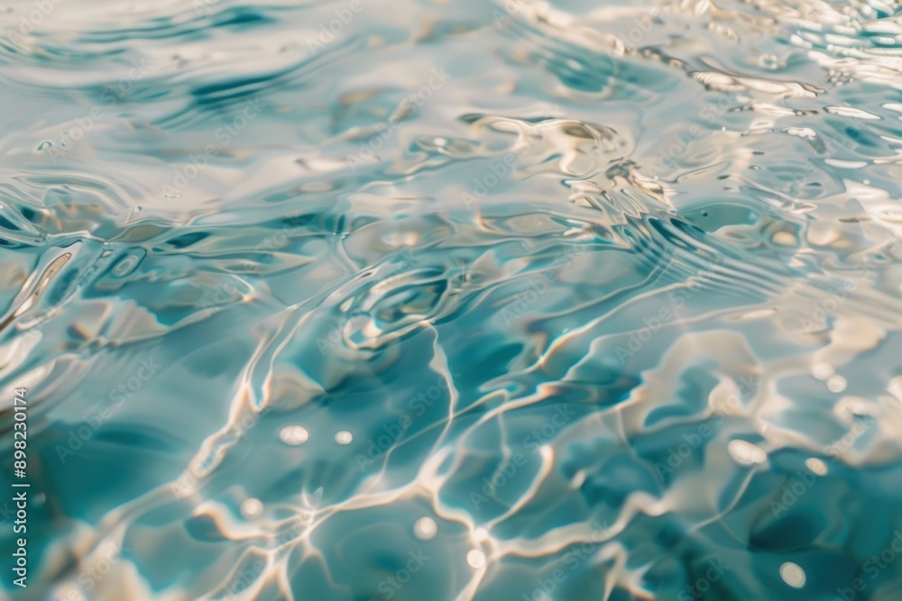 Fototapeta premium Clear turquoise water ripple outdoors nature.