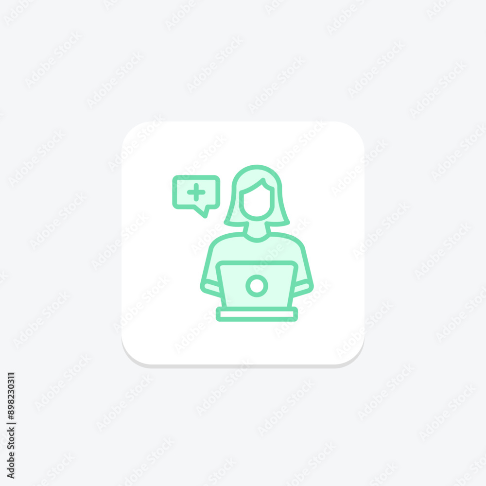 Medical Support duotone line icon , vector, pixel perfect, illustrator file Medical Support duotone line icon , vector, pixel perfect, illustrator file