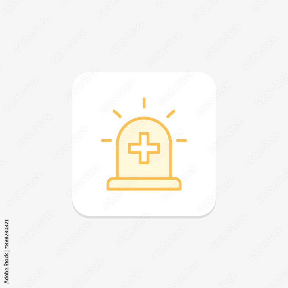 Medical Alert duotone line icon , vector, pixel perfect, illustrator file Medical Alert duotone line icon , vector, pixel perfect, illustrator file