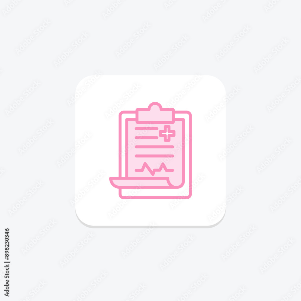 Medical Diagnosis duotone line icon , vector, pixel perfect, illustrator file Medical Diagnosis duotone line icon , vector, pixel perfect, illustrator file