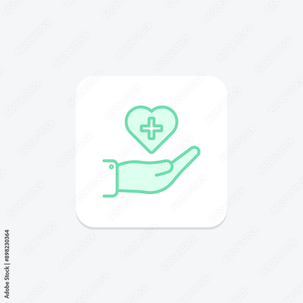 Medical Care duotone line icon , vector, pixel perfect, illustrator file