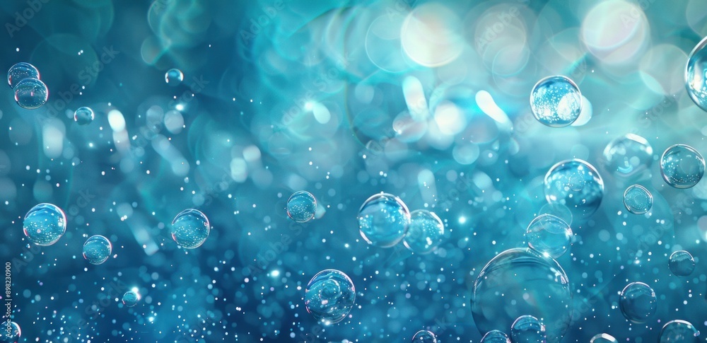 Abstract background with floating bubbles and fluid blue gradient, creating a vibrant and dreamy underwater scene. Generative ai Abstract background with floating bubbles and fluid blue gradient, creating a vibrant and dreamy underwater scene. Generative ai