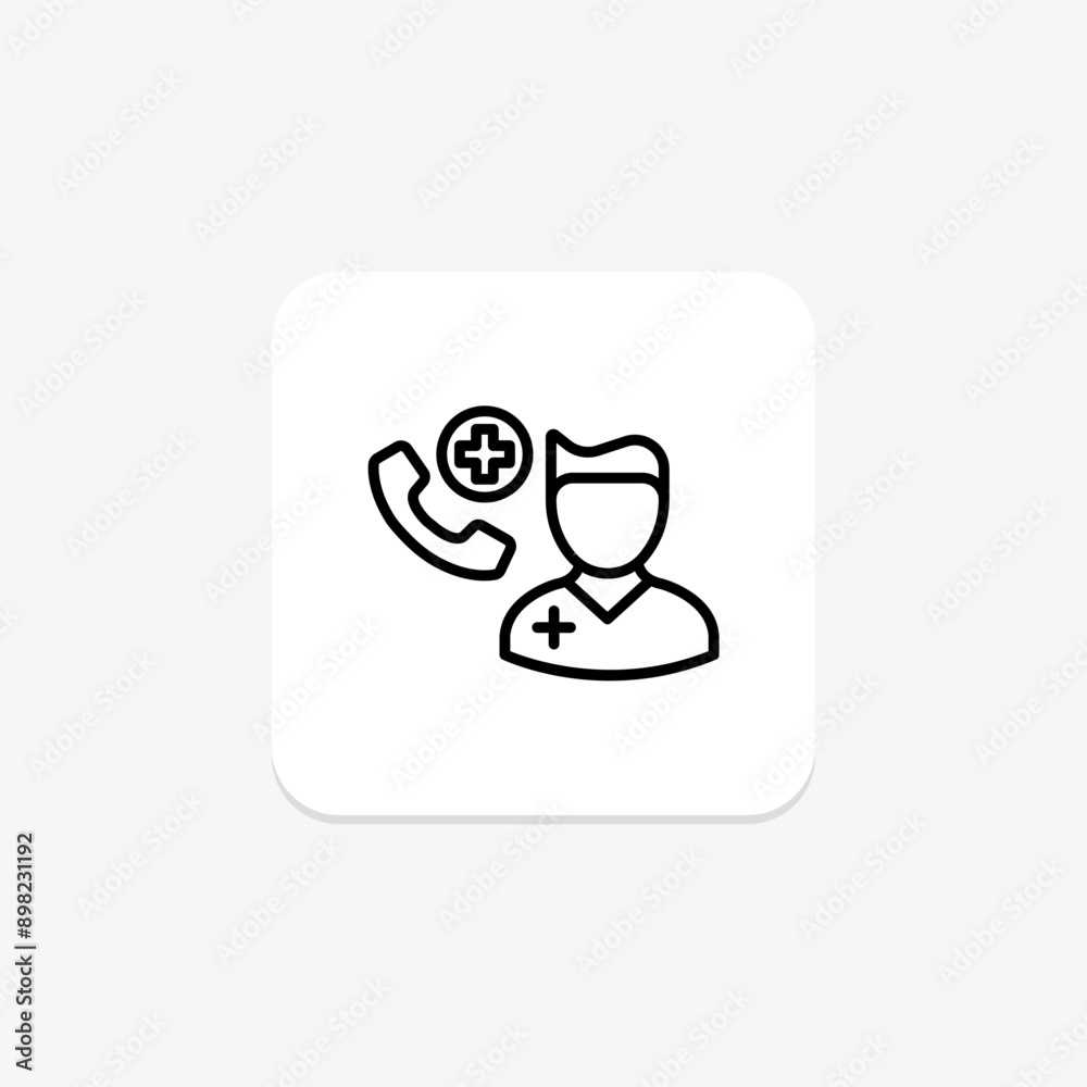 Medical Advice line icon , vector, pixel perfect, illustrator file Medical Advice line icon , vector, pixel perfect, illustrator file