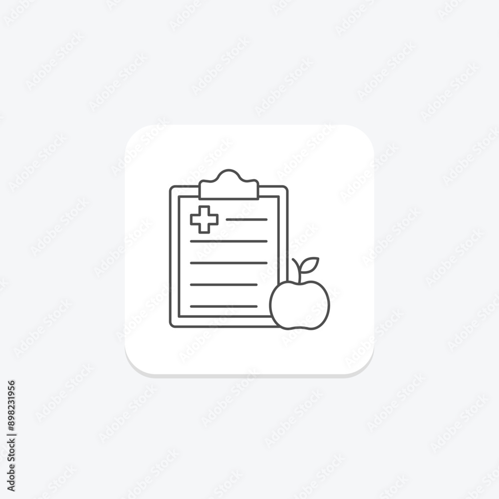 Medical Nutrition thinline icon , vector, pixel perfect, illustrator file Medical Nutrition thinline icon , vector, pixel perfect, illustrator file