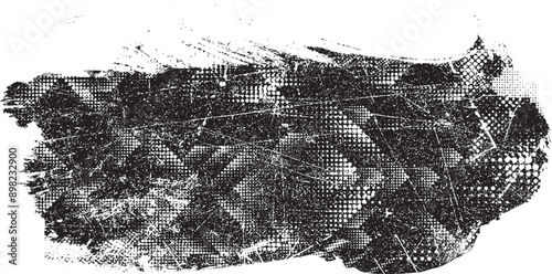 Glitch distorted grange shape . Noise grungy logo . Trendy defect error shapes . Glitched frame .Grunge textured . Distressed effect .Vector shapes