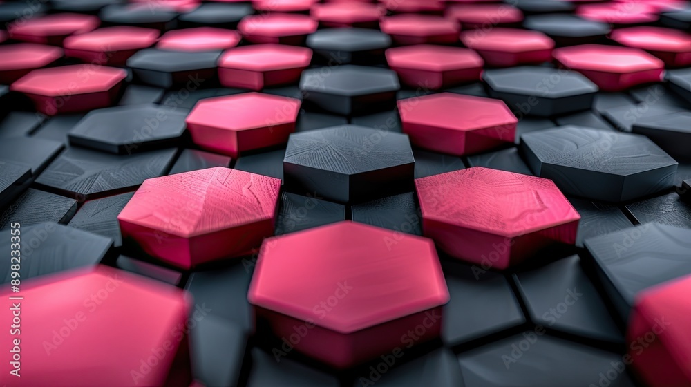 Fototapeta premium Hexagonal 3D Product Mockup with Modern Geometric Design