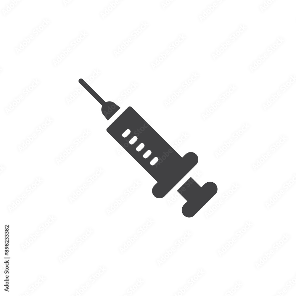 Syringe with needle vector icon Syringe with needle vector icon