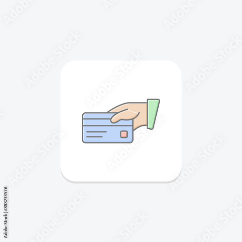 Payment Network lineal color icon , vector, pixel perfect, illustrator file