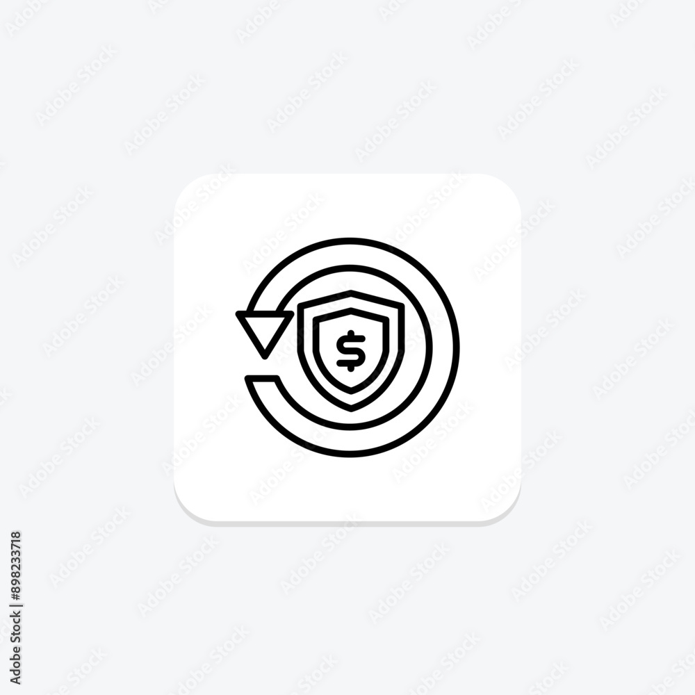 Payment Cancellation line icon , vector, pixel perfect, illustrator file Payment Cancellation line icon , vector, pixel perfect, illustrator file