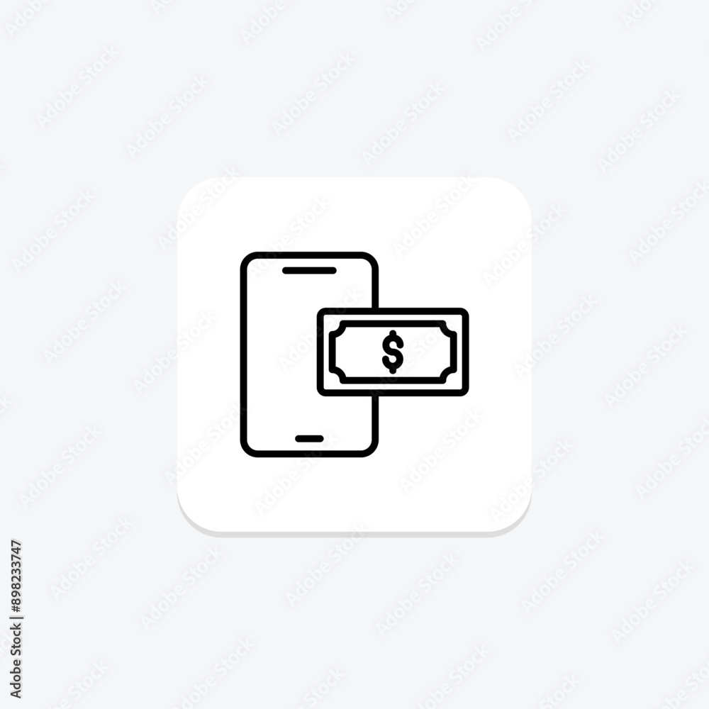 Online Payment line icon , vector, pixel perfect, illustrator file Online Payment line icon , vector, pixel perfect, illustrator file