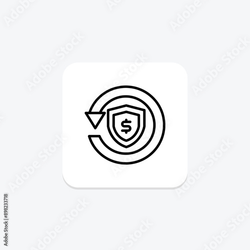 Payment Cancellation line icon , vector, pixel perfect, illustrator file
