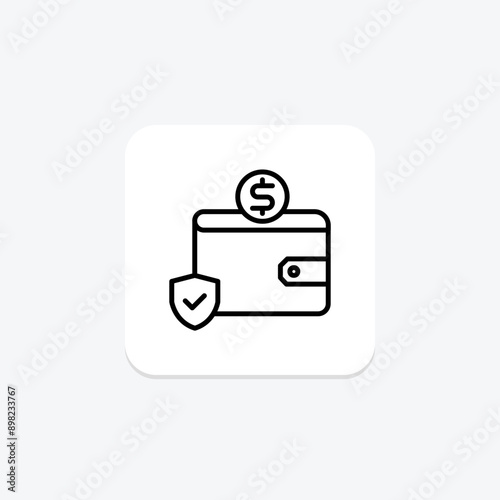 Payment Compliance line icon , vector, pixel perfect, illustrator file