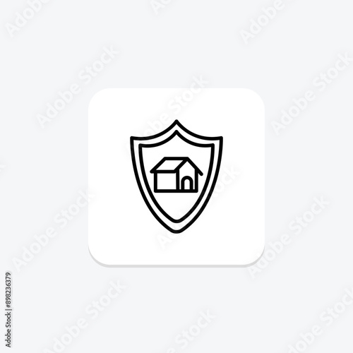 Free Download Home Security line icon , vector, pixel perfect, illustrator file - GFXLoad