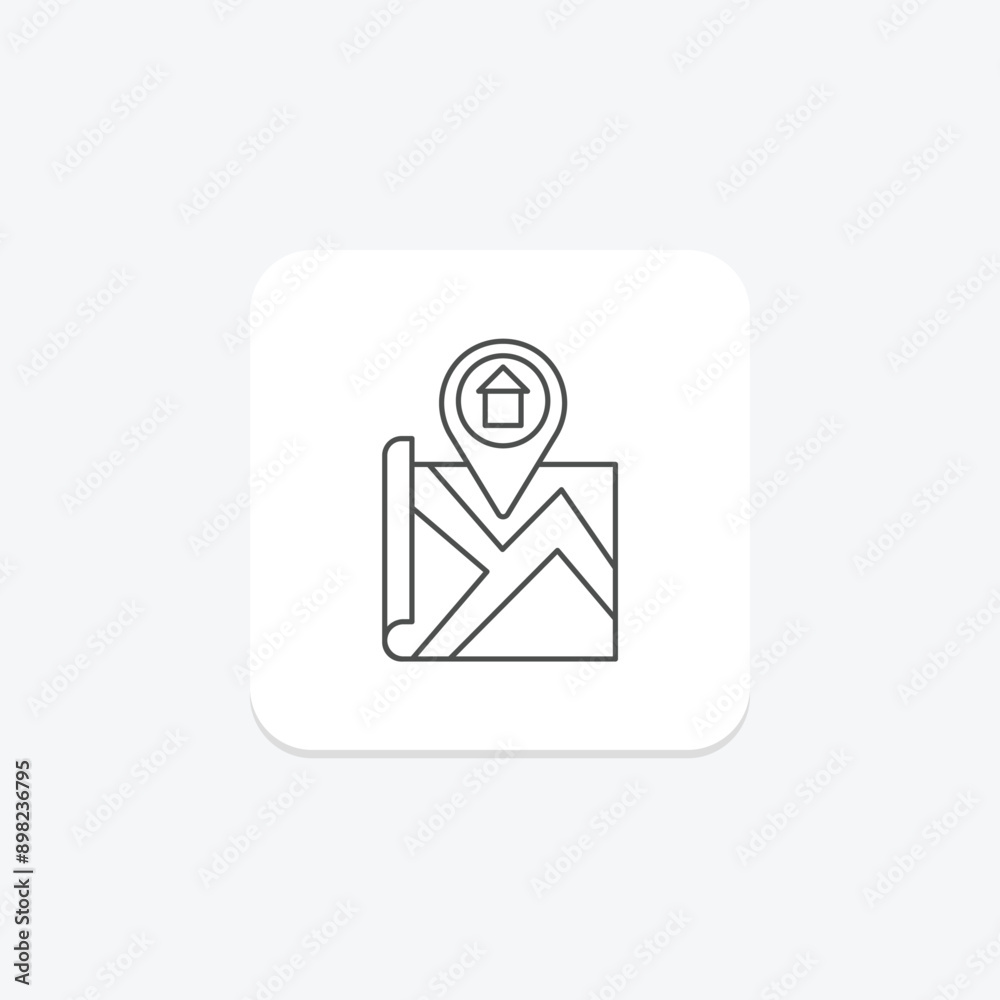 Real estate navigator thinline icon , vector, pixel perfect, illustrator file Real estate navigator thinline icon , vector, pixel perfect, illustrator file