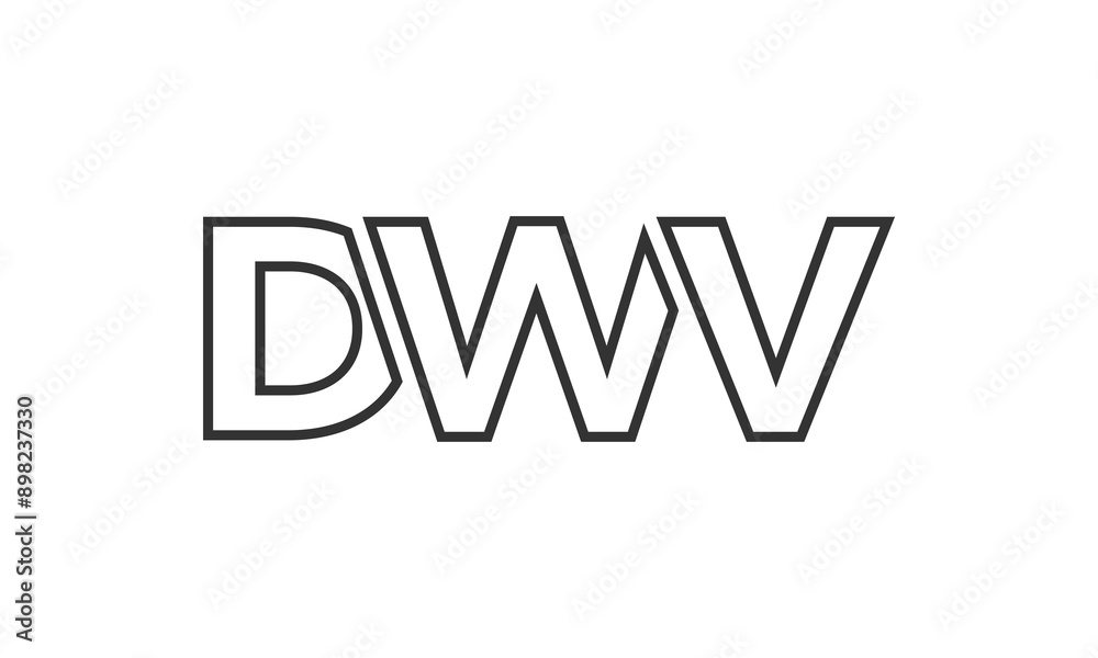 DWV logo design template with strong and modern bold text. Initial based vector logotype featuring simple and minimal typography. Trendy company identity. DWV logo design template with strong and modern bold text. Initial based vector logotype featuring simple and minimal typography. Trendy company identity.