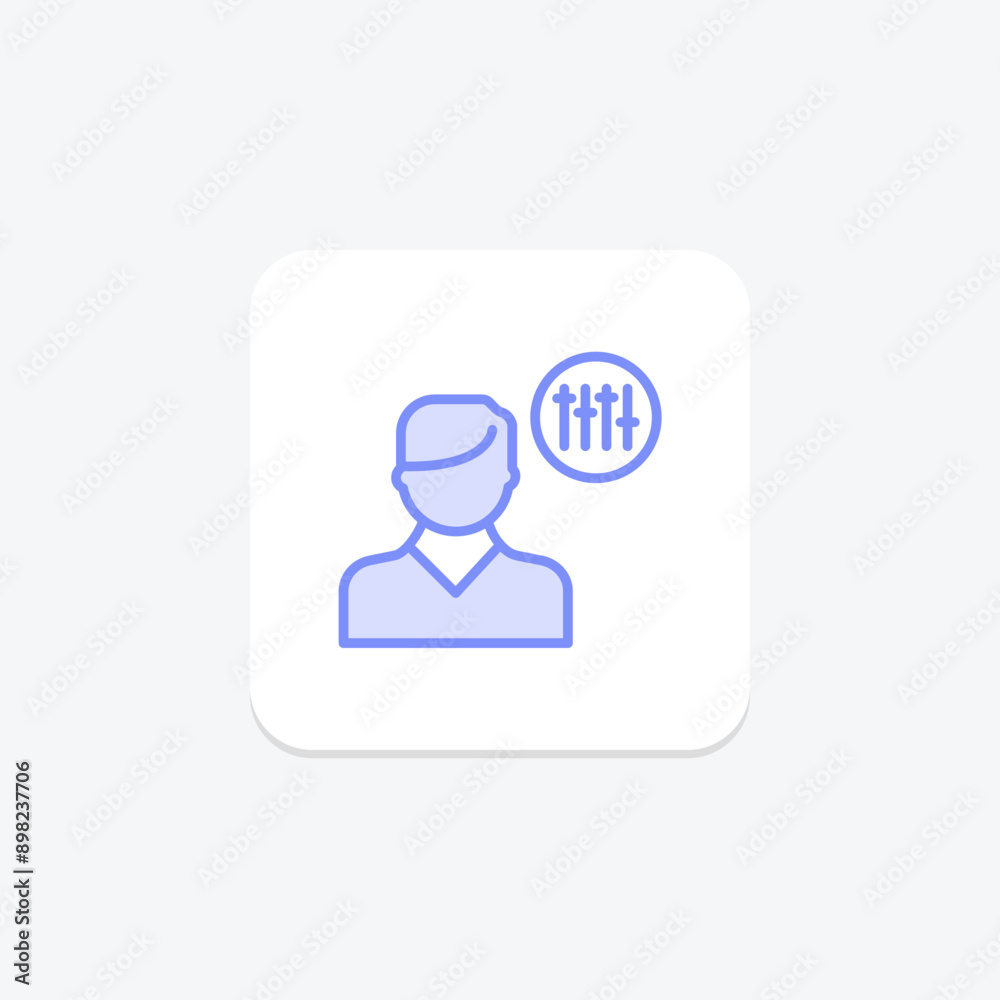 Self Control duotone line icon , vector, pixel perfect, illustrator file Self Control duotone line icon , vector, pixel perfect, illustrator file