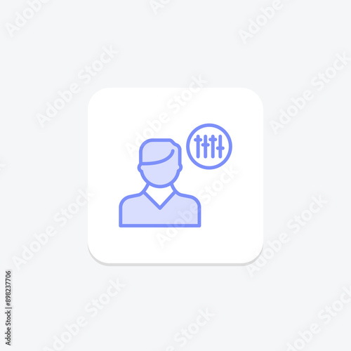 Self Control duotone line icon , vector, pixel perfect, illustrator file