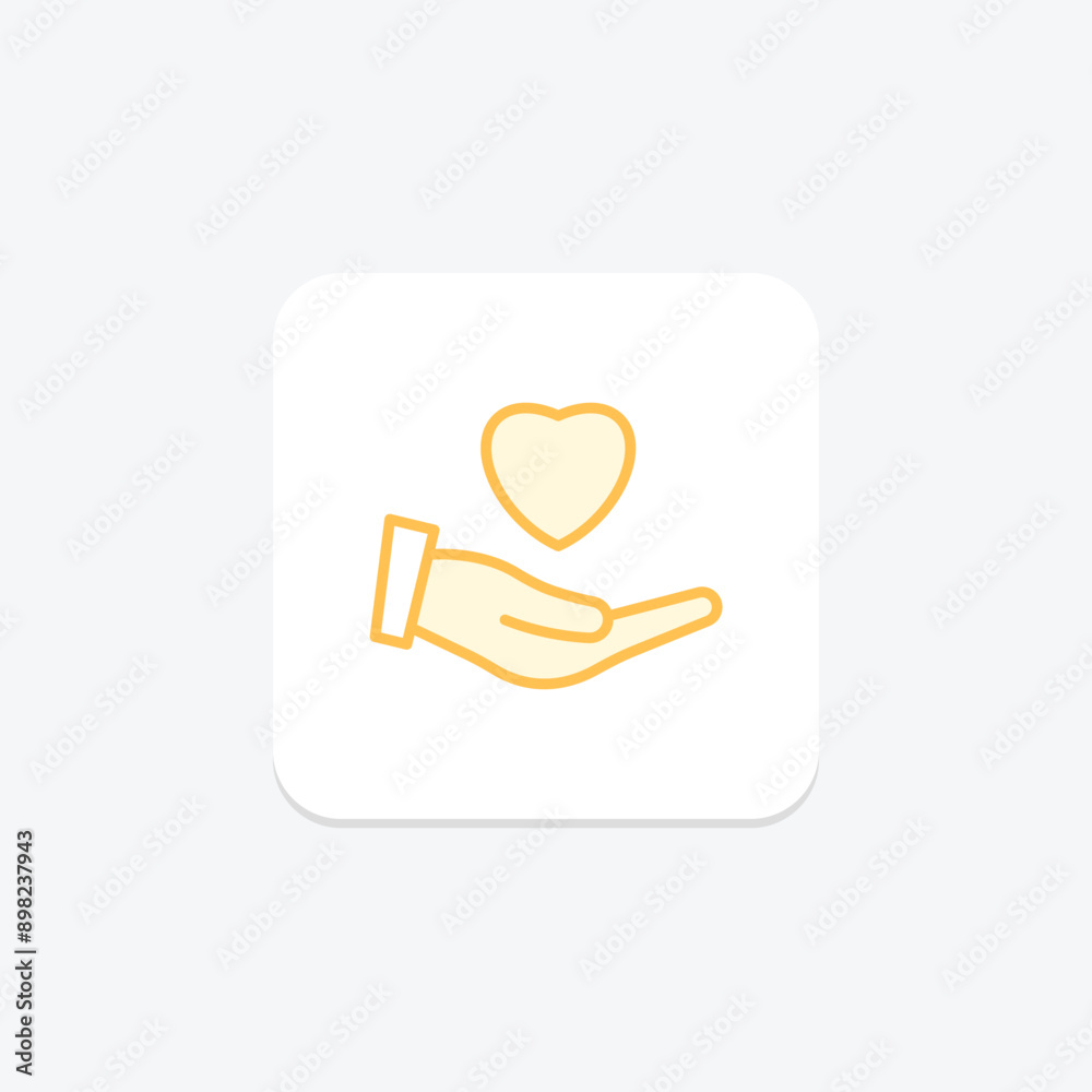 Self Compassion duotone line icon , vector, pixel perfect, illustrator file