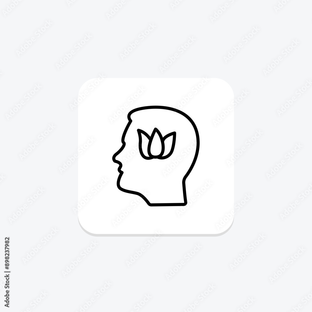 Mindfulness line icon , vector, pixel perfect, illustrator file Mindfulness line icon , vector, pixel perfect, illustrator file