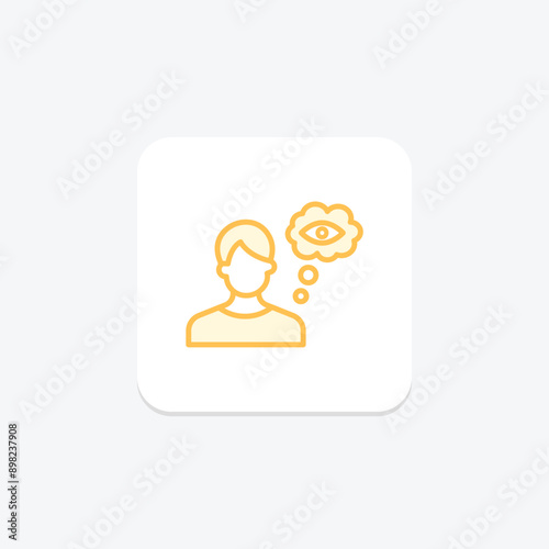 Visualize Imagine duotone line icon , vector, pixel perfect, illustrator file