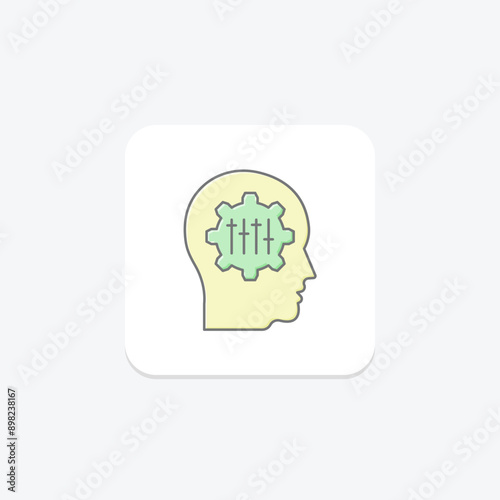Self Actualization lineal color icon , vector, pixel perfect, illustrator file