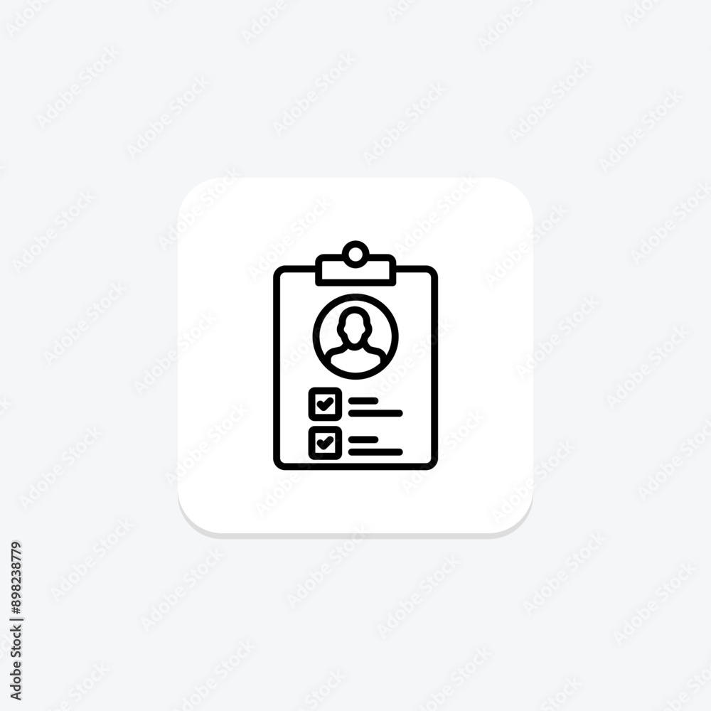 Self Assessment line icon , vector, pixel perfect, illustrator file Self Assessment line icon , vector, pixel perfect, illustrator file