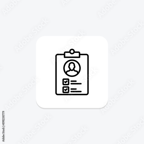 Self Assessment line icon , vector, pixel perfect, illustrator file