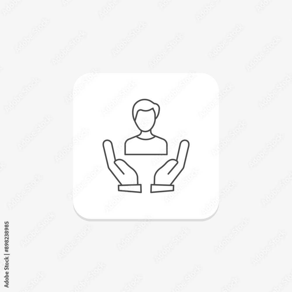 Self Care thinline icon , vector, pixel perfect, illustrator file Self Care thinline icon , vector, pixel perfect, illustrator file