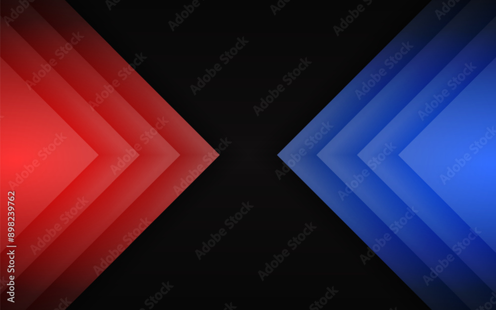 Fototapeta premium 3D abstract background overlapping layers on space with colorful arrow decoration. Motion style concept modern graphic design element