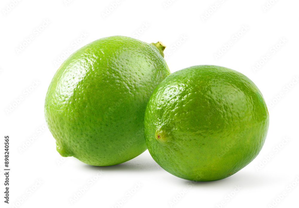 Fresh green lime isolated on white background. Clipping path. Fresh green lime isolated on white background. Clipping path.