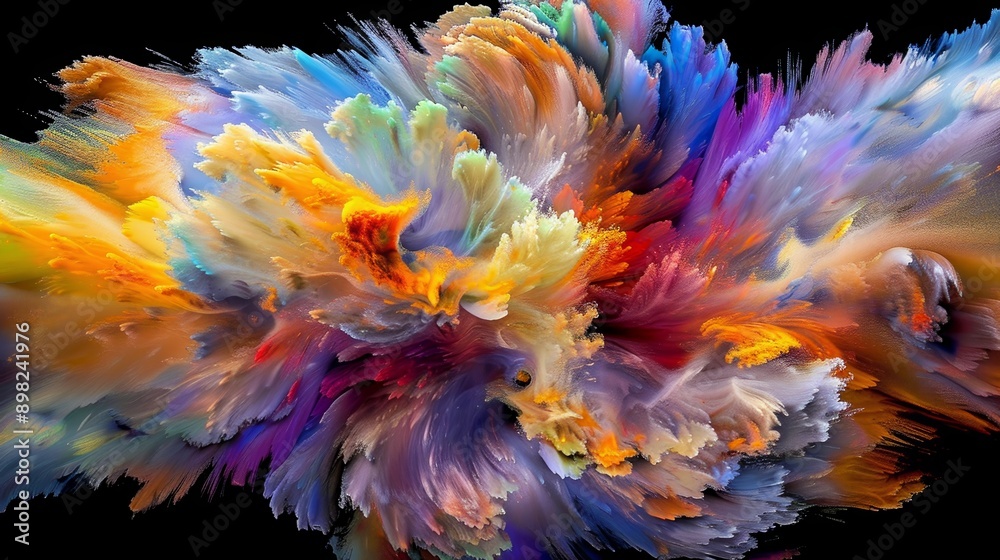 Obraz premium Color explosion background creating abstract colorful pattern