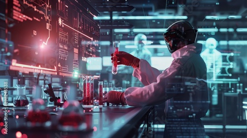 A Scientist in Futuristic Lab photo