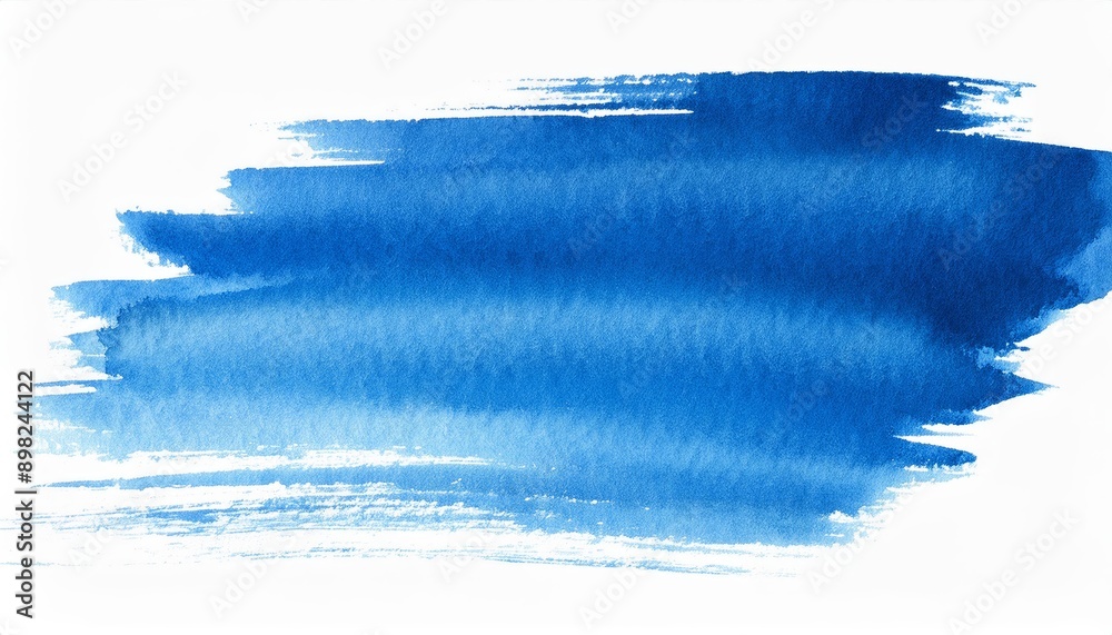 blue watercolor brush stroke; isolated on white; texture for design blue watercolor brush stroke; isolated on white; texture for design