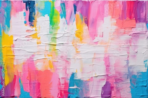 Rainbow art abstract painting.