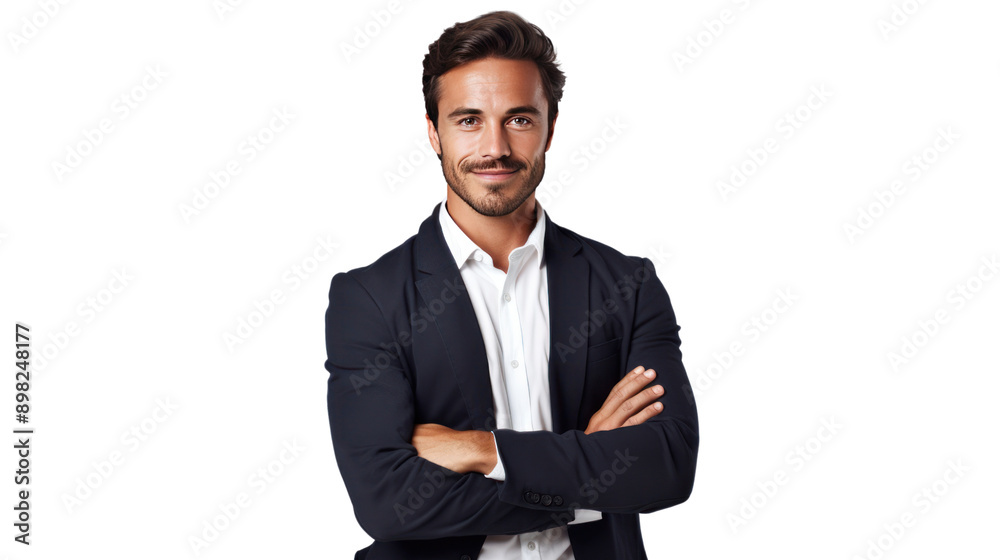 Handsome confident businessman looking at camera isolated on white background. Handsome confident businessman looking at camera isolated on white background.