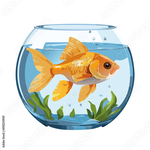 gold fish in a bowl 