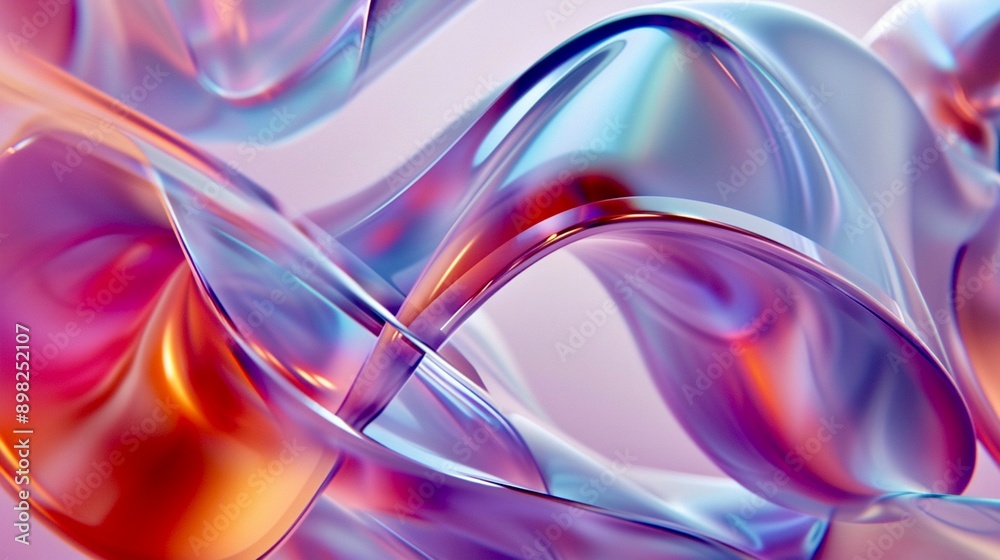 custom made wallpaper toronto digitalHolographic bright liquid metal background, 3D volumetric convex surface