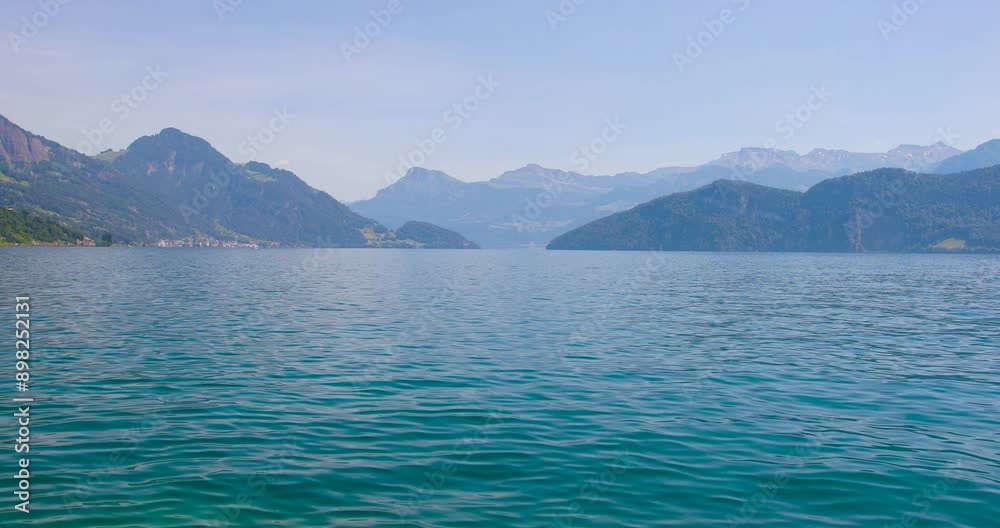 Stunning panoramic view of Lake Lucerne from the city of Weggis located in the canton of Lucerne. Stunning panoramic view of Lake Lucerne from the city of Weggis located in the canton of Lucerne.