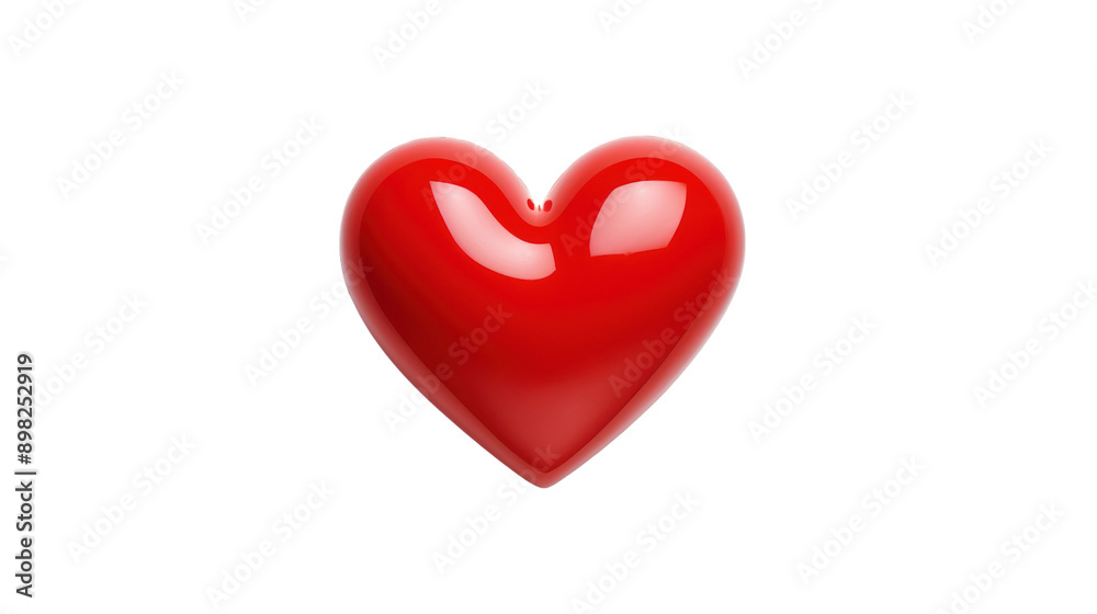 Red heart shape isolated on white background. Red heart shape isolated on white background.