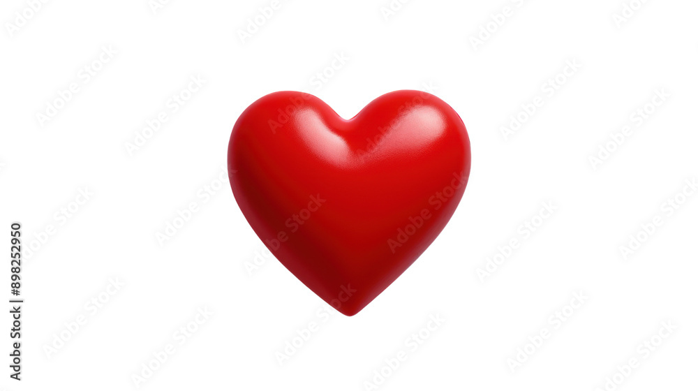 Red heart shape isolated on white background. Red heart shape isolated on white background.