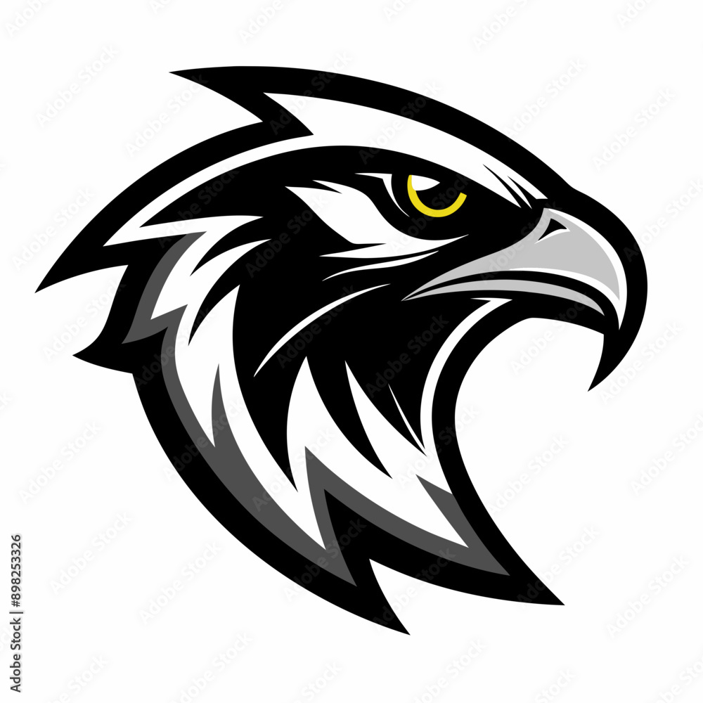 Obraz premium Falcon head icon vector