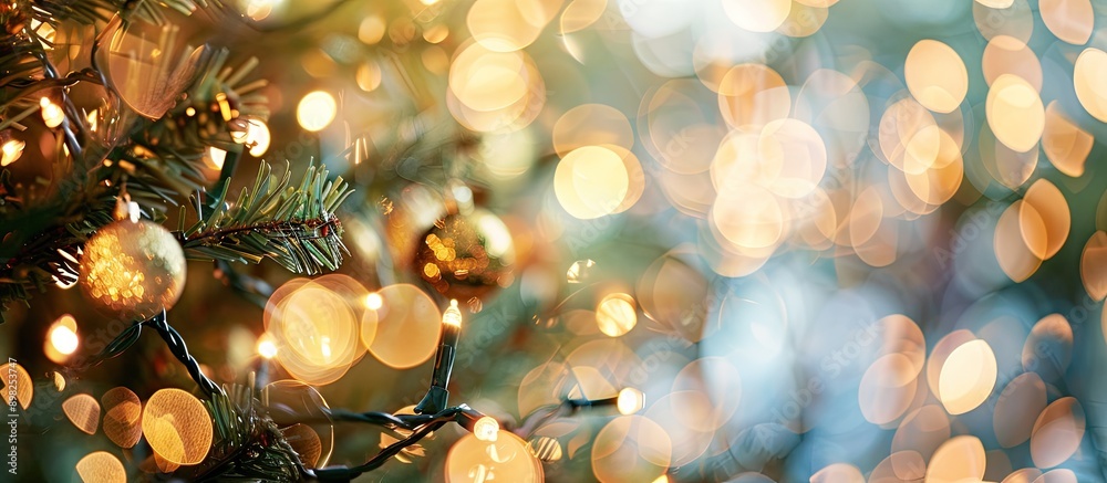 Defocused Christmas tree lights create an abstract blurriness in the background of this copy space image Defocused Christmas tree lights create an abstract blurriness in the background of this copy space image