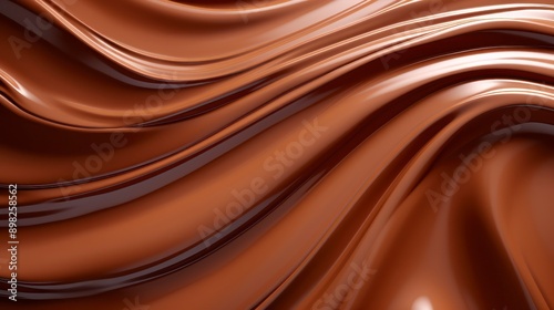Melted chocolate background close up