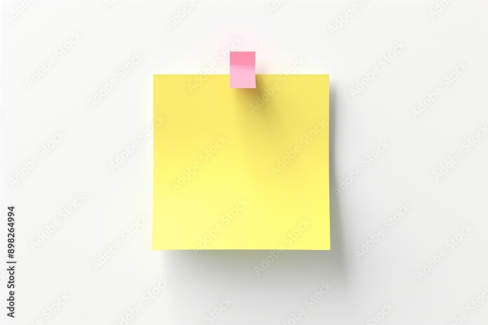 Paper note white background yellow. Paper note white background yellow.